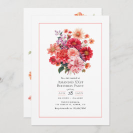 Invitación Bright Floral Birthday Party
