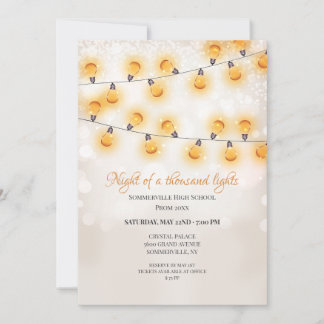 Invitación Bright Hung Luces Prom