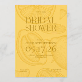 Invitación Bright Minimalist Citrus Bridal Shower invite
