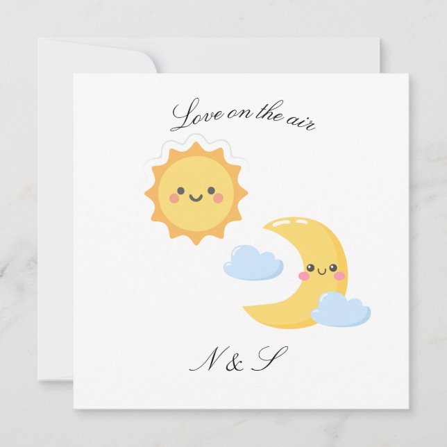 Invitación Brighter Together - Calcomanía de Sol y Luna (Anverso)