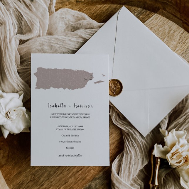 Invitación BRIGHTEST Puerto Rico Wedding Invitation Template (Subido por el creador)