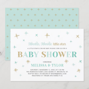 Invitación Brilla Brilla Estrellita Niño Baby Shower