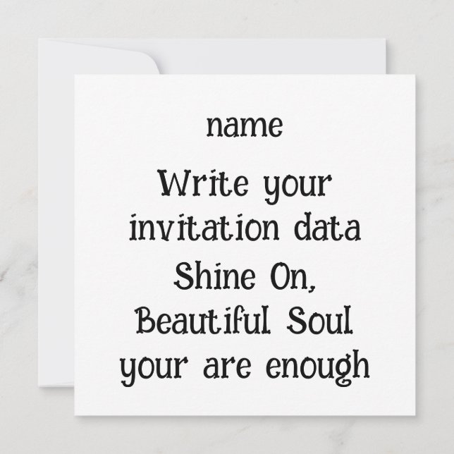 Invitación Brilla desde adentro - Cita de amor propio celesti (Reverso)