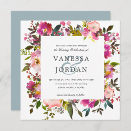 Invitación Brillante Bloom | Boda rosa bucal