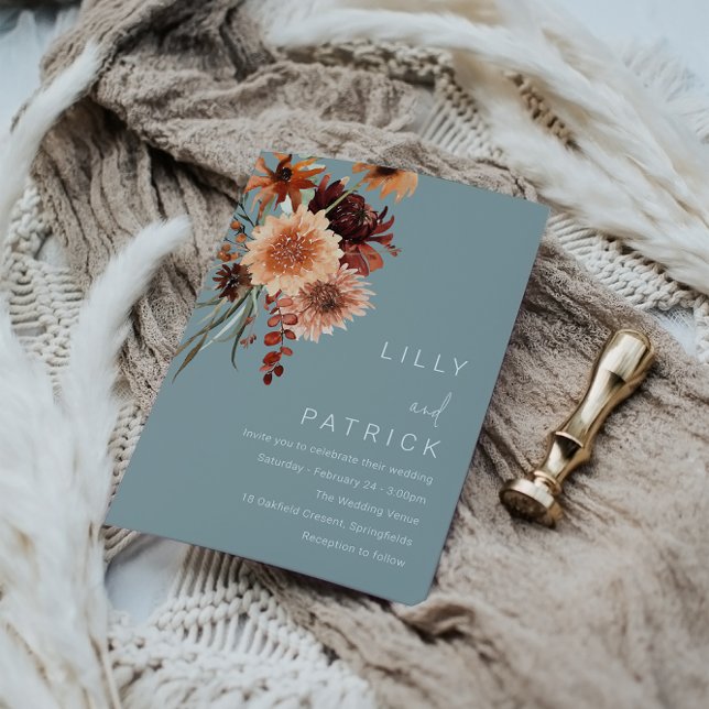 Invitación Brillante Boda bohemio: espléndido boho floral (Subido por el creador)