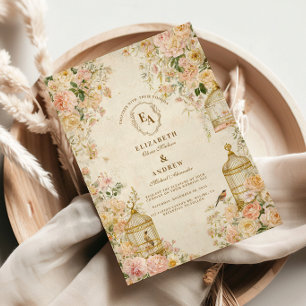 Invitación Brillante Canción de Aves Elegancia Rústica