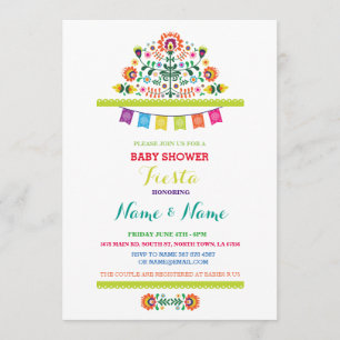 Invitación brillante de niño Chica mexicano Fiesta