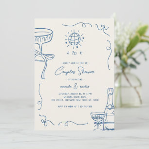 Invitación Brillante diversión francesa mano de la ducha de l