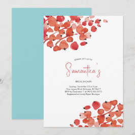 Invitación Brillante ducha acuarela fiesta de feriado de Berr