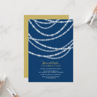 Invitación Brillante esparce fiesta de celebración de Hanukka