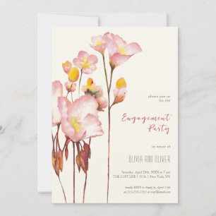 Invitación Brillante fiesta de compromiso de mariposas de ver