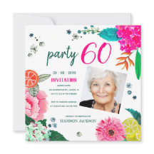 Brillante fiesta de cumpleaños floral y de frutas 