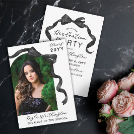 Invitación Brillante Graduación de la foto del arco de cinta 