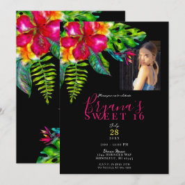 Invitación Brillante Hibisco Tropical Colorpop Fiesta Sweet 1