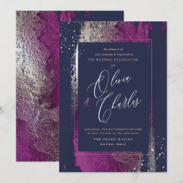 Invitación Brillante, invierno Bliss Cassis Pincel que sacude