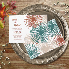 Invitación Brillante Resumen Moderno Vasca Verde azulada Oscu