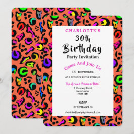 Invitación Brillante y colorida fiesta de cumpleaños
