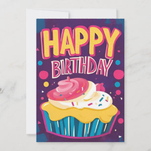 Invitación Brillante y colorida fiesta de cumpleaños del past