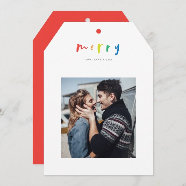 Invitación Brillante y Feliz (Anverso / Reverso)