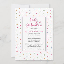 Invitación Brillantes de color Bebé Sprinkle Baby Shower