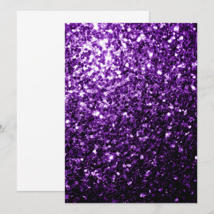 Invitación Brillantes purpurinas de color morado oscuro