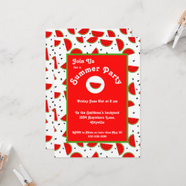 Invitación Brillantes y alegres sandías Fiesta de verano