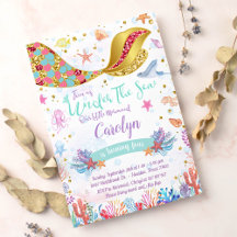 Brillantina dorada | Cumpleaños De La Sirena Bajo 