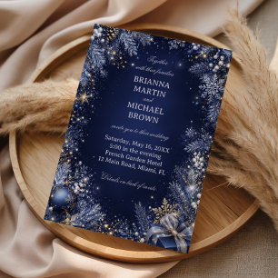 Invitación Brillo de Invierno a Medianoche