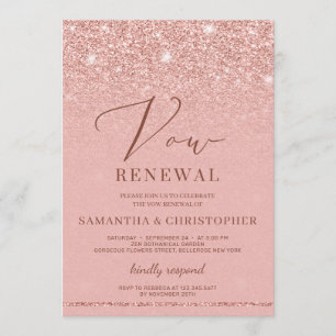 Invitación Brillo de oro rosa falso elegante chic Renovación 
