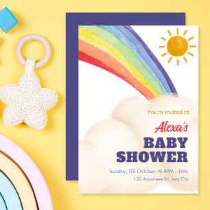 Invitación Brillo del sol arcoiris