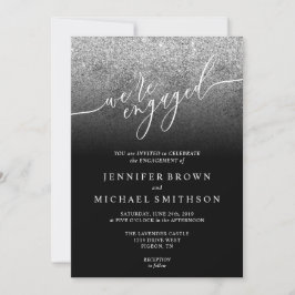 Invitación Brillo Plata SPARKle Firma Comprometida