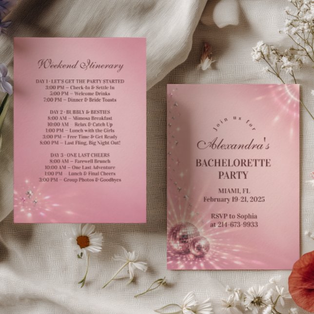 Invitación Brillo Rosa Último Disco de Soltera (Subido por el creador)