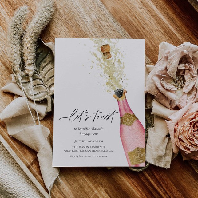 Invitación Brindemos la ducha de la botella de champán (Subido por el creador)