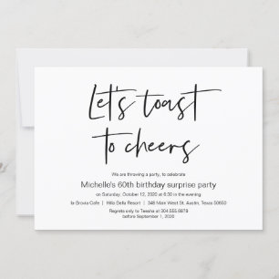 Invitación Brindemos por las ovaciones, fiesta de cumpleaños