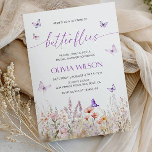 Invitación ¡Brindemos por toda una vida de mariposas! Despedi