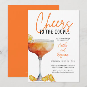 Invitación Brindis a la pareja Fiesta de compromiso