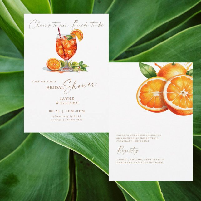 Invitación Brindis a Nuestra Novia Aperol Spritz Despedida de (Subido por el creador)