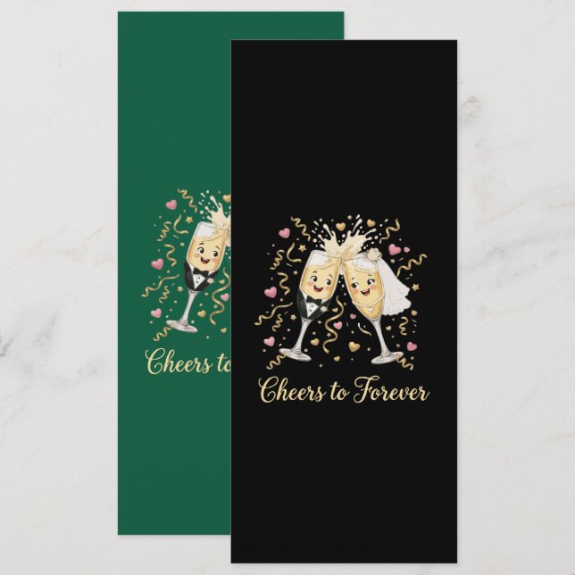 Invitación Brindis de Celebración de Boda (Anverso / Reverso)