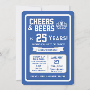 Invitación Brindis de Cumpleaños en el Bar Deportivo y Cervez