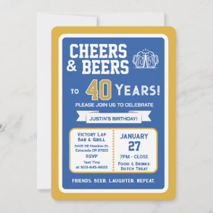Invitación Brindis de Cumpleaños en el Bar Deportivo y Cervez