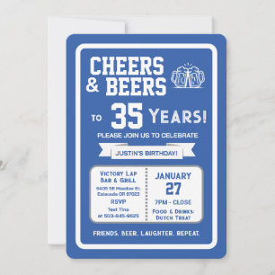 Invitación Brindis de Cumpleaños en el Bar Deportivo y Cervez