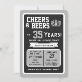 Invitación Brindis de Cumpleaños en el Bar Deportivo y Cervez