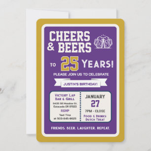 Invitación Brindis de Cumpleaños en el Bar Deportivo y Cervez
