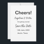 Invitación Brindis guarda la fecha simple minimal moderno ele<br><div class="desc">diseño</div>