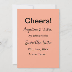 Invitación Brindis guarda la fecha simple minimalista moderno