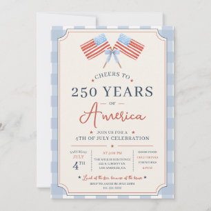 Invitación Brindis por 250 años de América Fiesta del 4 de ju
