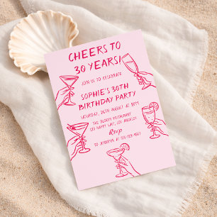 Invitación Brindis por 30 años Cumpleaños 30 Cocktail