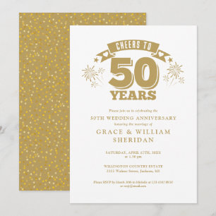 Invitación Brindis por 50 Aniversario de Boda