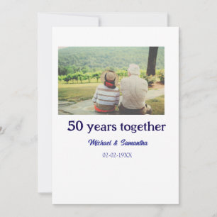 Invitación brindis por 50 años aniversario agregar nombre fot