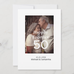 Invitación brindis por 50 años aniversario agregar nombre fot